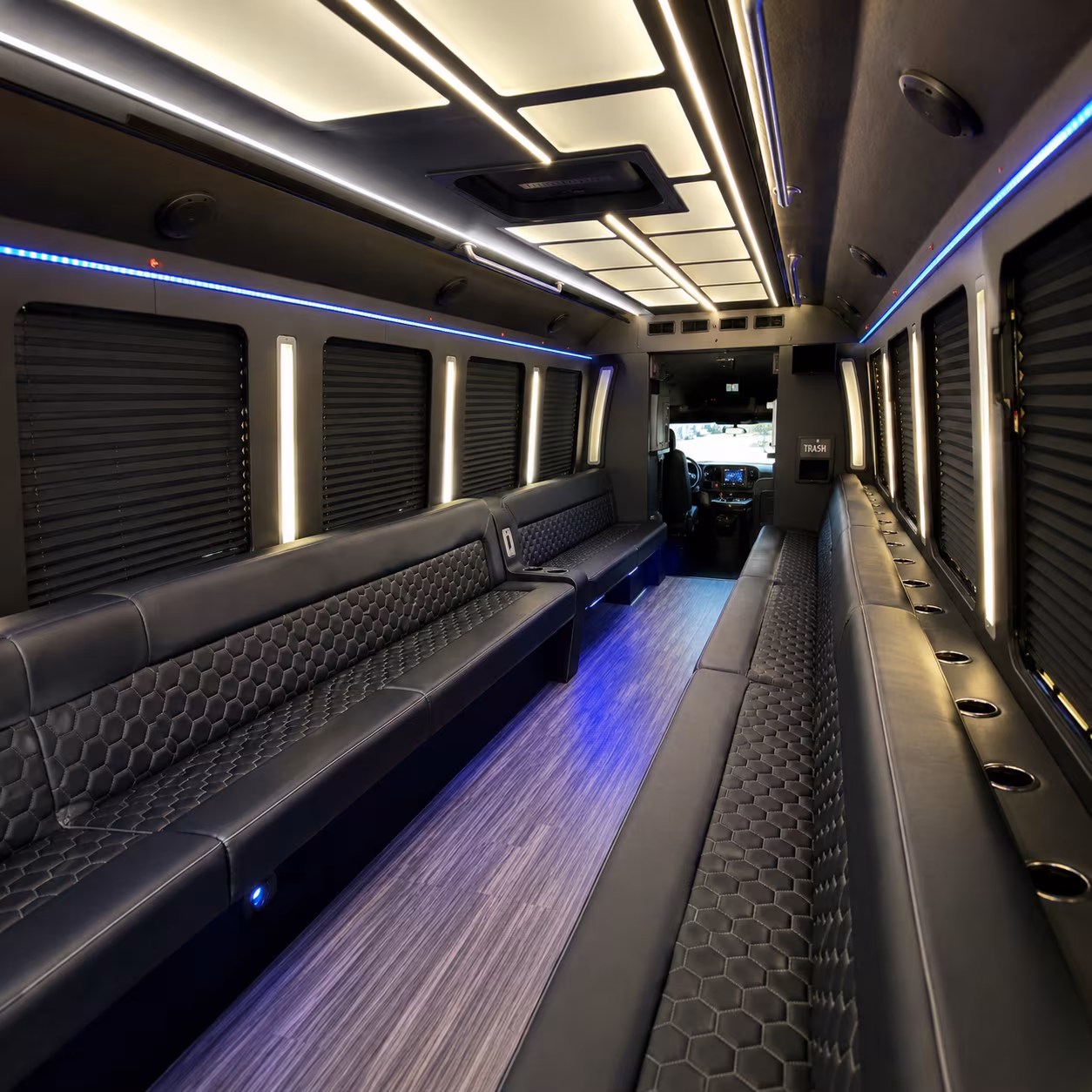 arcadia party bus rentals inside